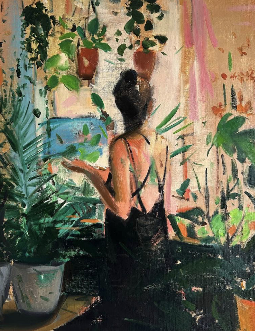 A Bloom Behind Her