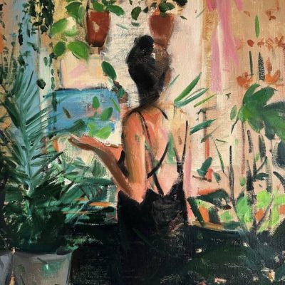 A Bloom Behind Her