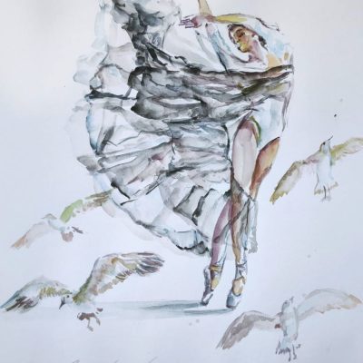 Ballet watercolor art