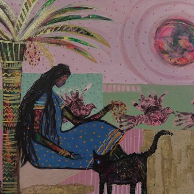 Birds Whisper Between Palm and Moon