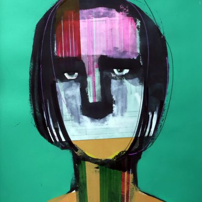 Colorful yet a black cat