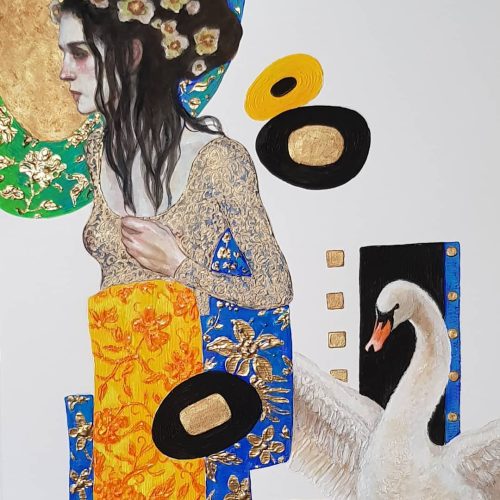 Woman and Swan