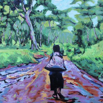 Walking to the market