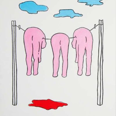 Washing line crucifixion