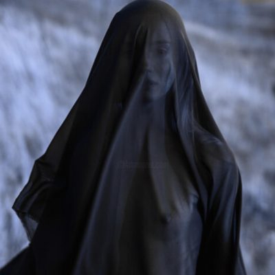 Woman Under Black Veil